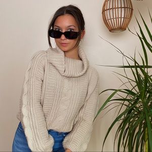 Oversized turtleneck sweater